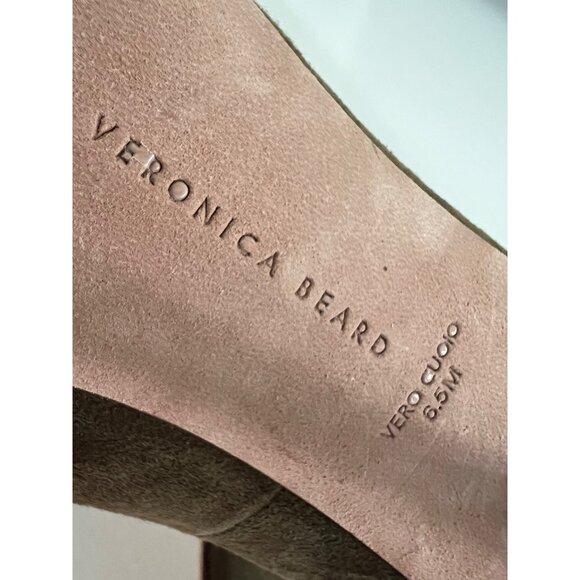 VERONICA BEARD Lisa Point Toe khaki Suede Pumps HEELS SIZE 6.5 - Picture 8 of 9